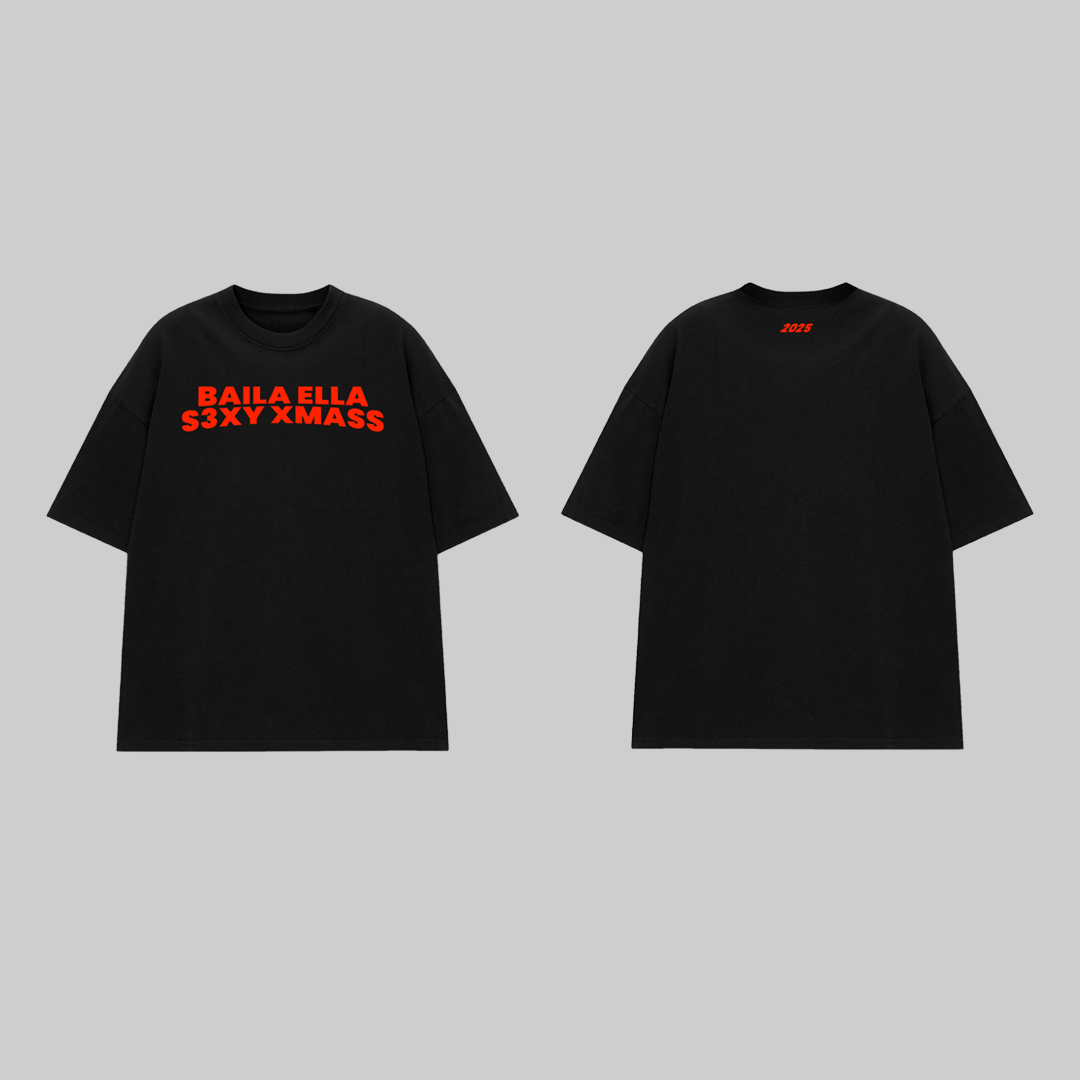 Baila Ella T-shirt Sexy Xmass (Black + Red)
