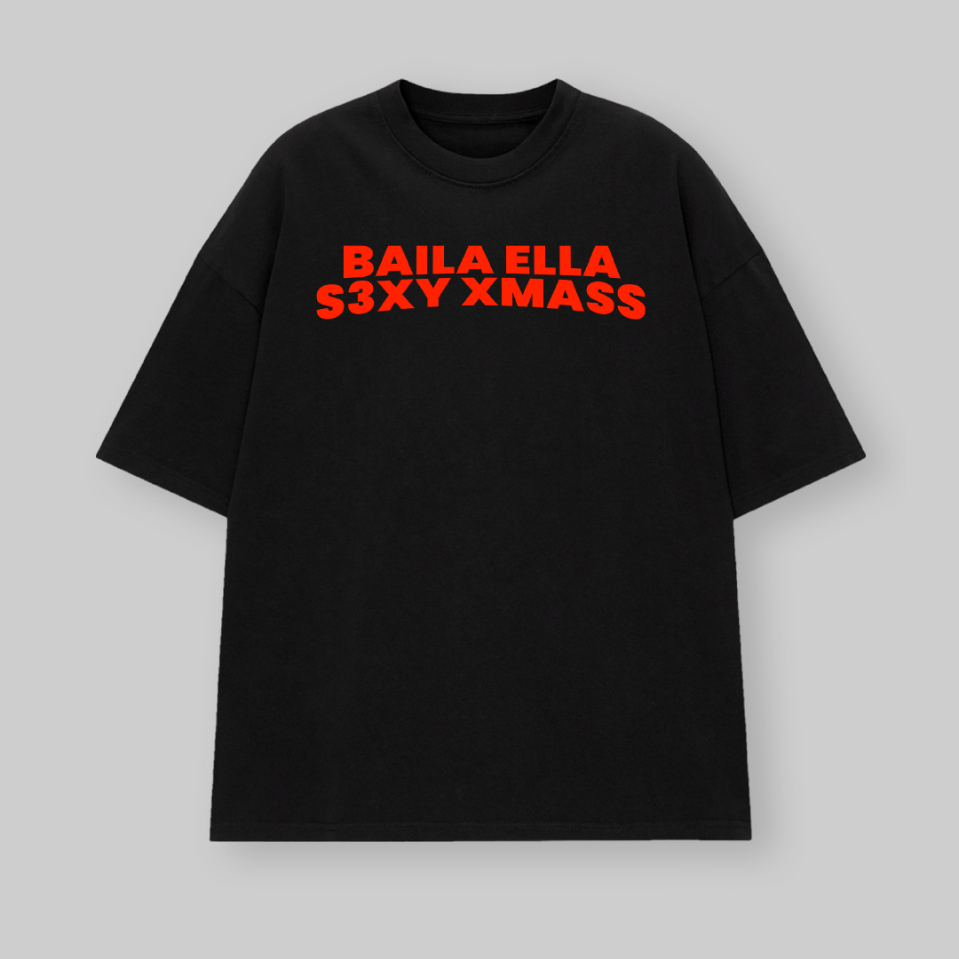 Baila Ella T-shirt Sexy Xmass (Black + Red)
