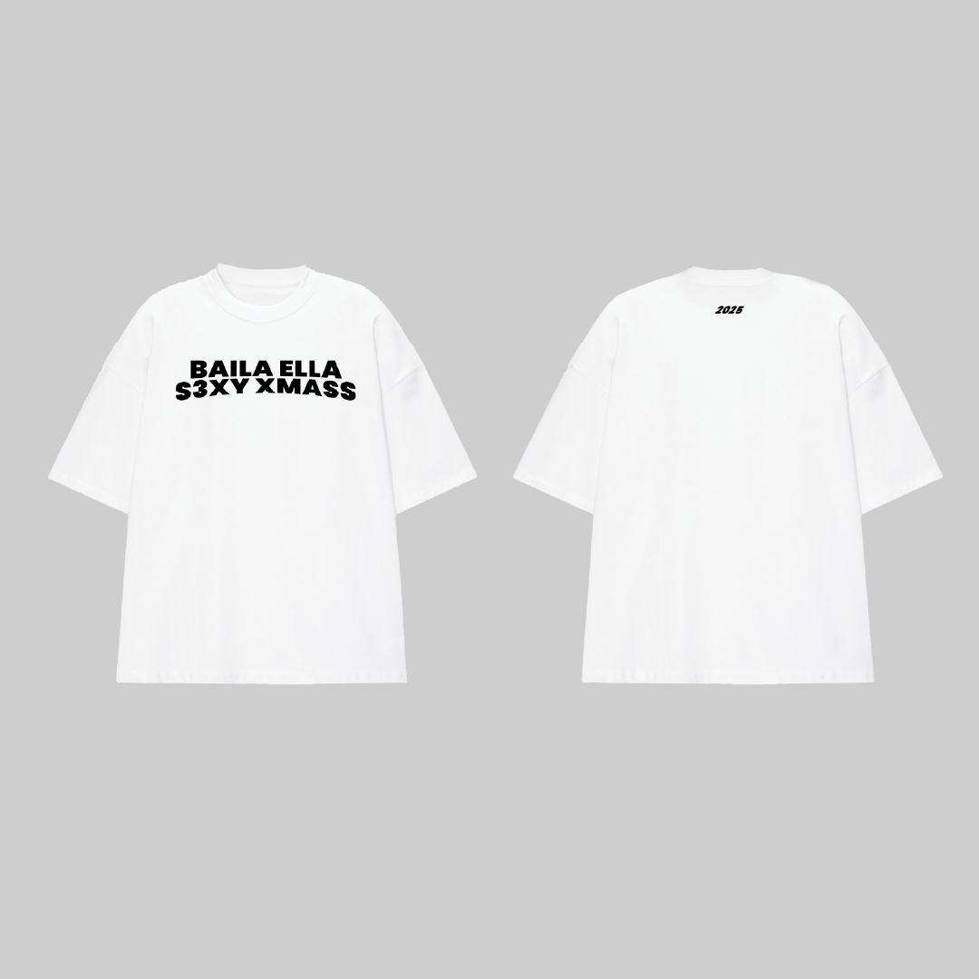 Baila Ella T-shirt Sexy Xmass (White + Black)