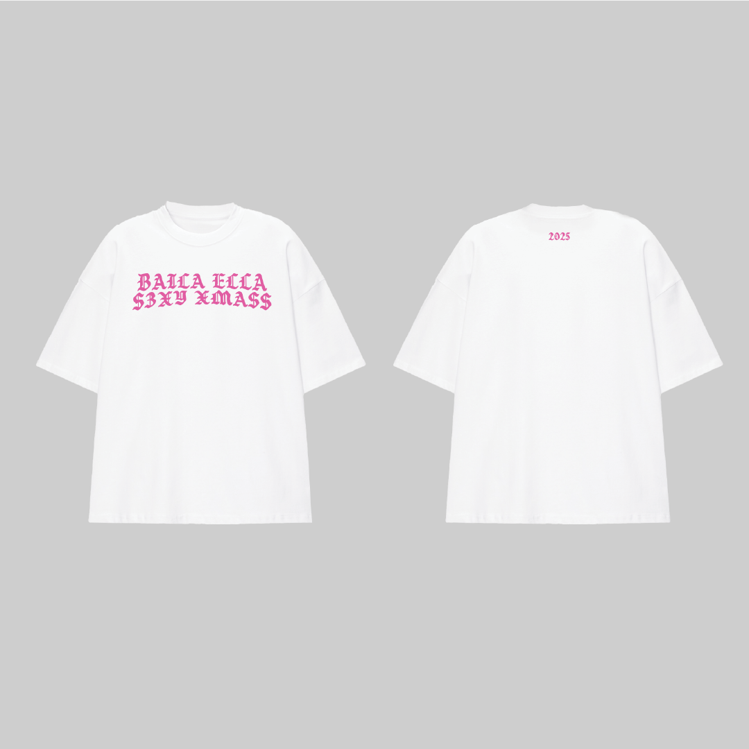 Baila Ella T-shirt Sexy Xmass (White + Pink)